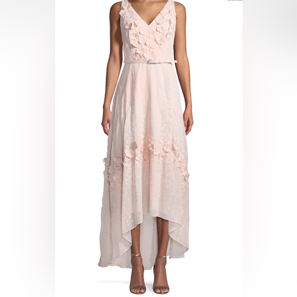 Karl Lagerfeld Light Pink Ros High Low Gown